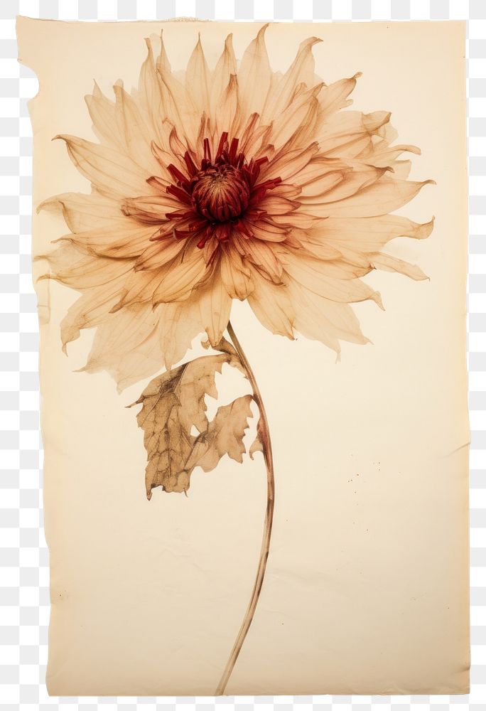 PNG Real Pressed a Dahlia flower painting pattern.