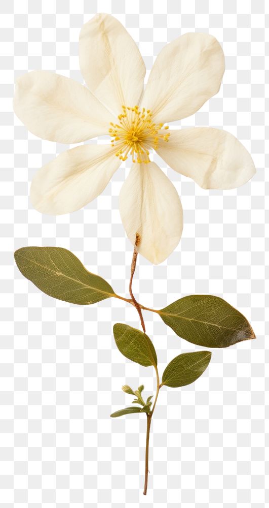 PNG Real Pressed a Jasmine flower blossom petal.