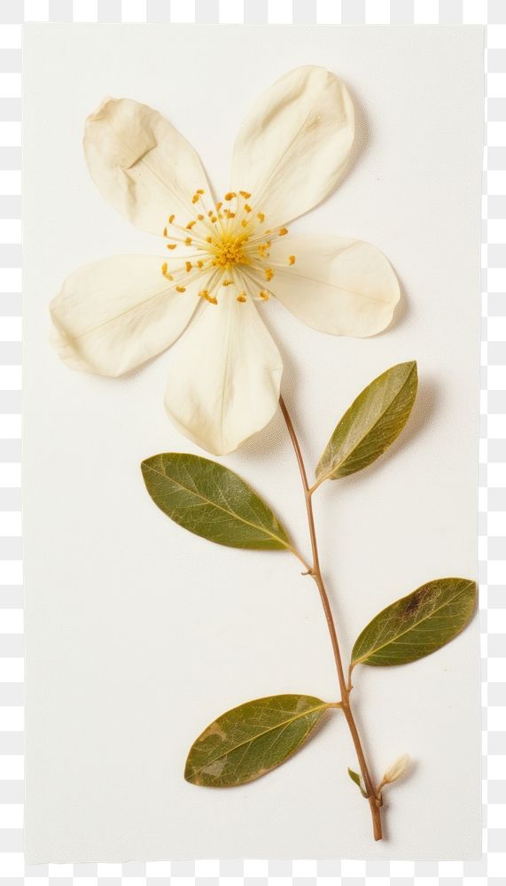 PNG Real Pressed a Jasmine flower blossom petal.
