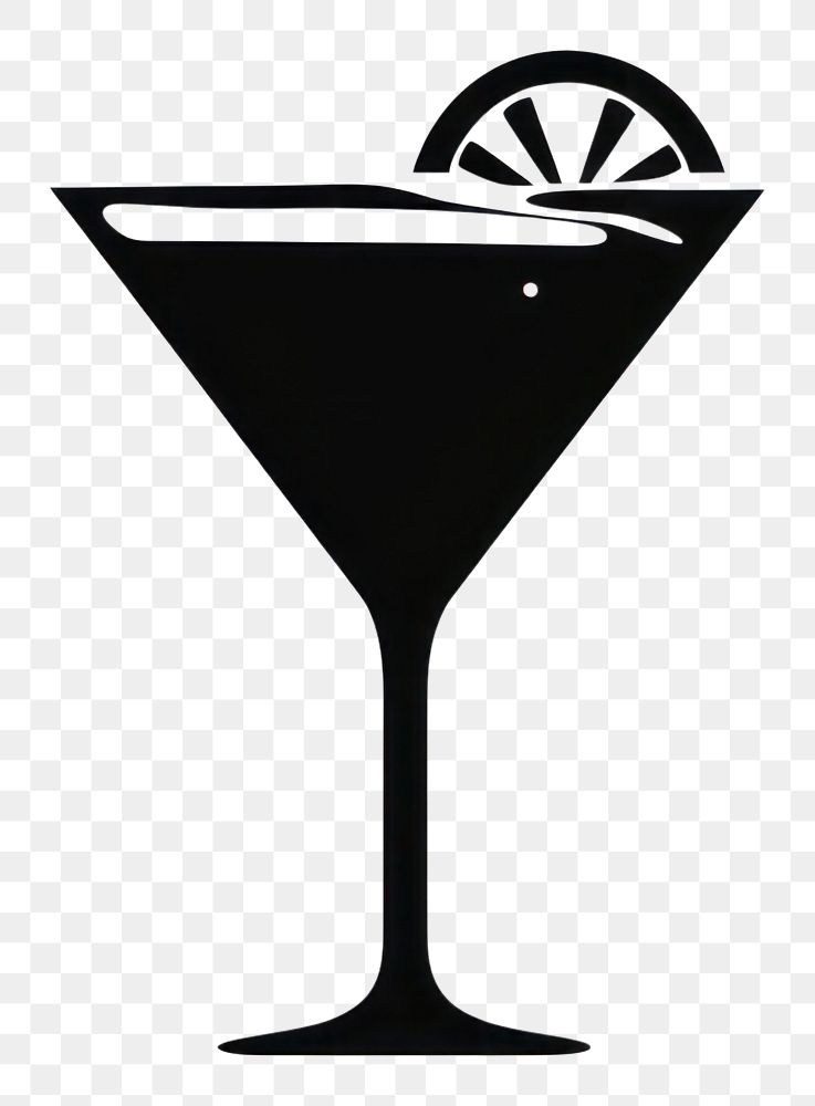 PNG Alcohol cocktail icon martini drink black.