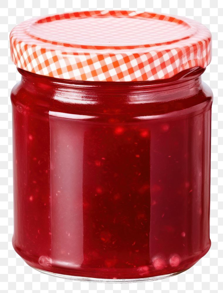 PNG  Jar food jam strawberry.