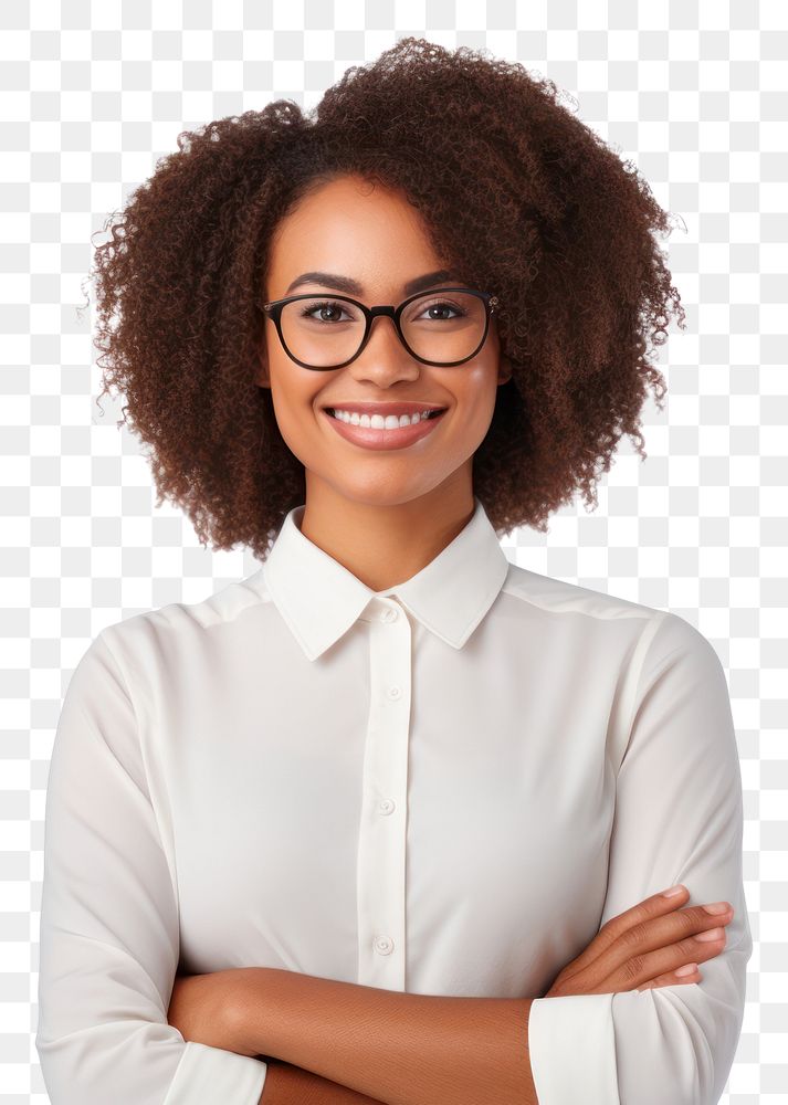 PNG  African american woman glasses portrait adult.