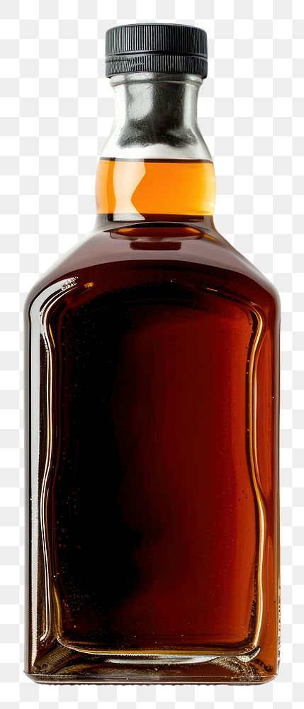 PNG Bourbon bottle whisky drink white background.