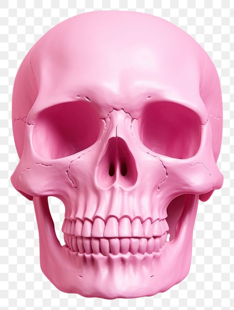 PNG Pink simple skull on empty pink background human anatomy purple.