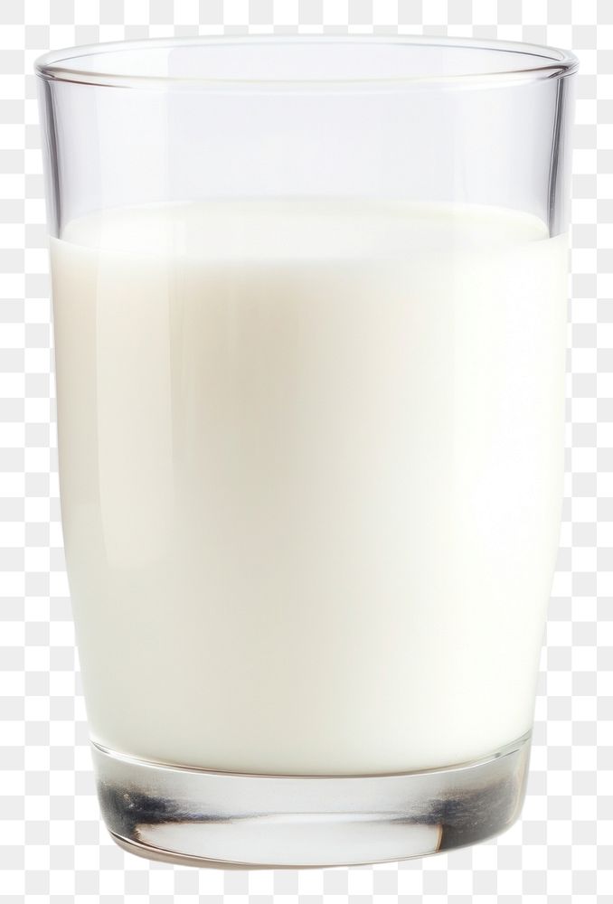 PNG Glass of fresh milk dairy drink white.