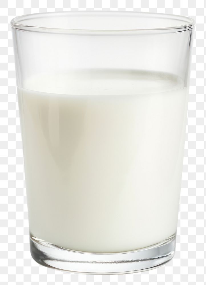 PNG Glass of fresh milk dairy drink white.