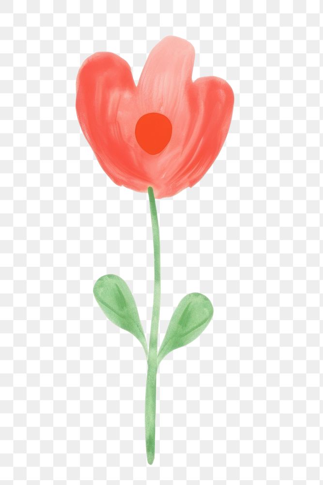 PNG  Flower painting petal tulip