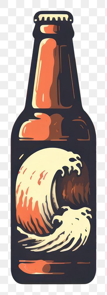 PNG  A bottle of craft beer drink lager refreshment. AI generated Image by rawpixel.
