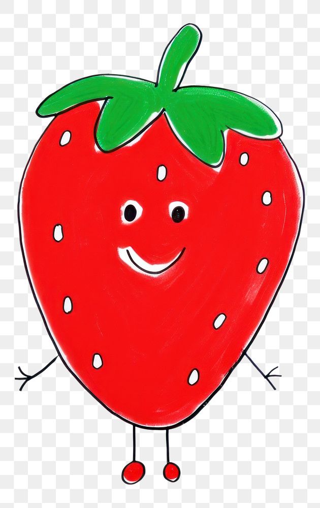 PNG Strawberry cartoon drawing fruit.