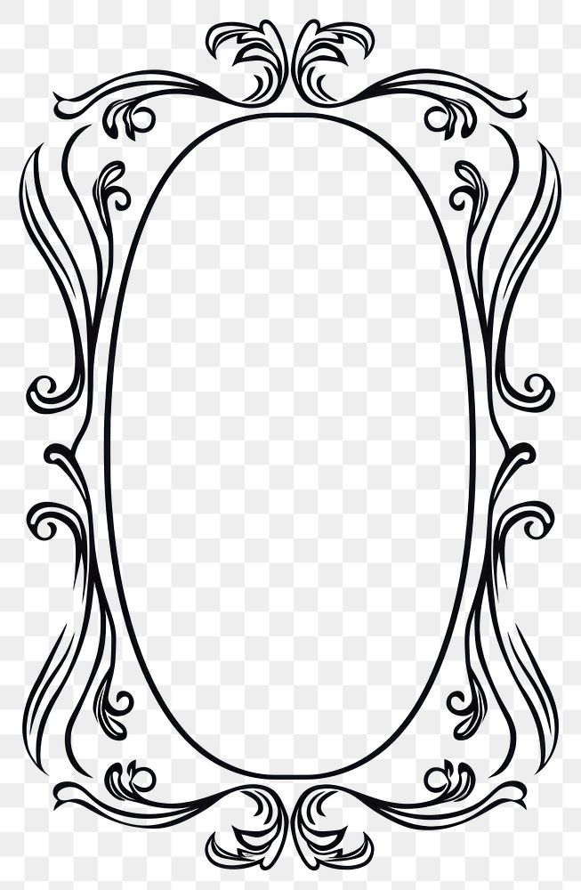 PNG  Shape white frame line.