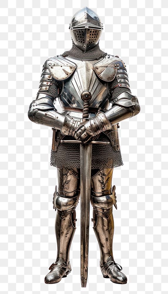 PNG Knight in shining armor helmet sword adult.