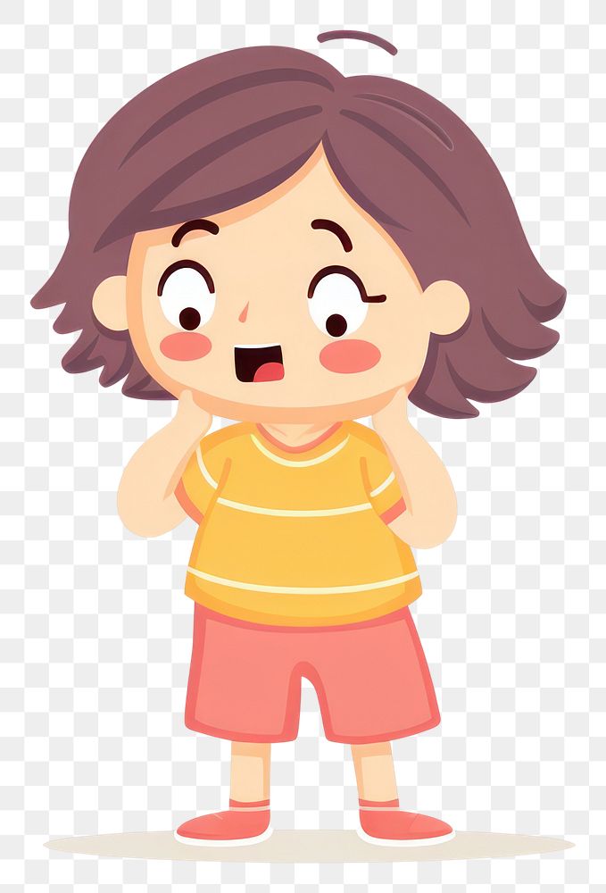 PNG Girl cartoon child cute. AI generated Image by rawpixel.