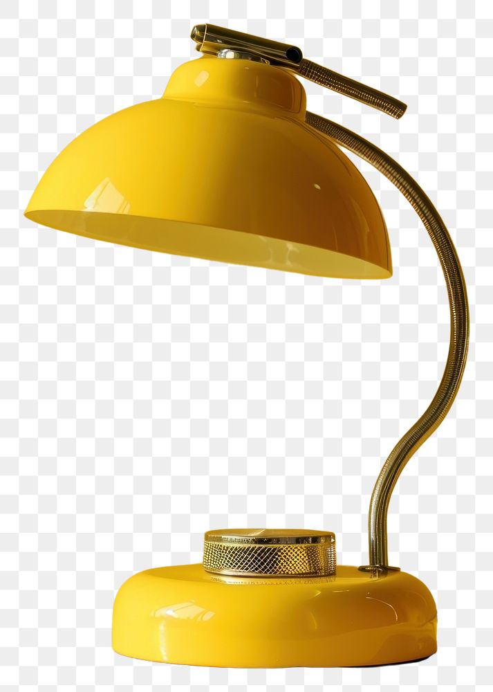 PNG  Yellow lamp lampshade yellow background technology. AI generated Image by rawpixel.