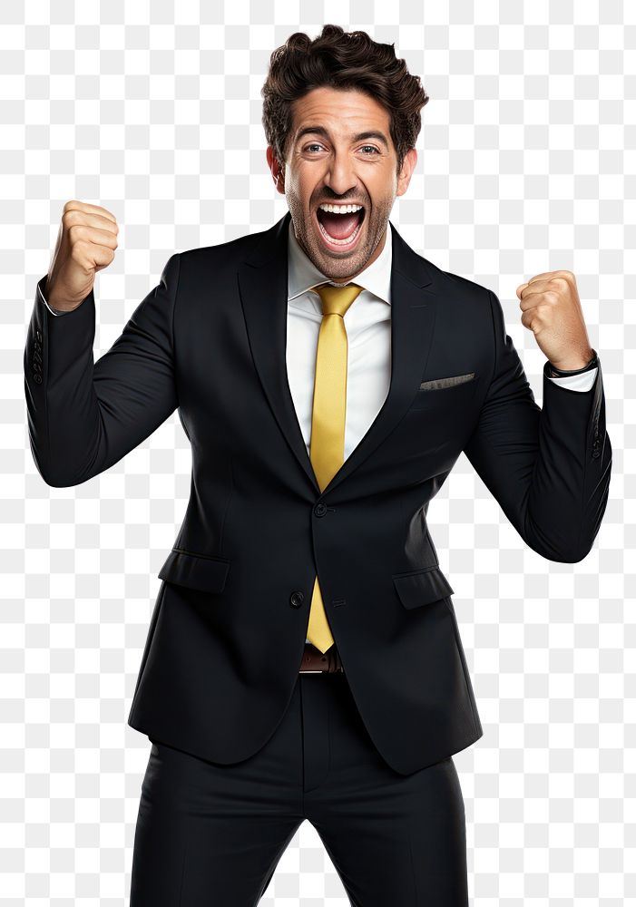 PNG Mexican businessman cheering shouting adult happy. AI generated Image by rawpixel.