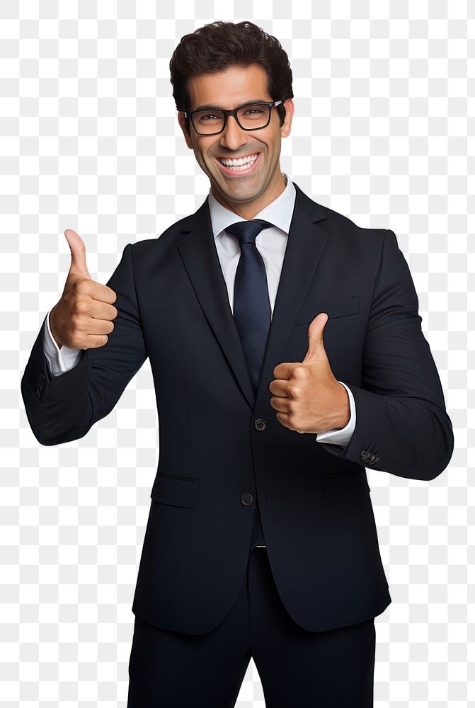 PNG Mexican businessman showing thumbs up adult men white background. AI generated Image by rawpixel.