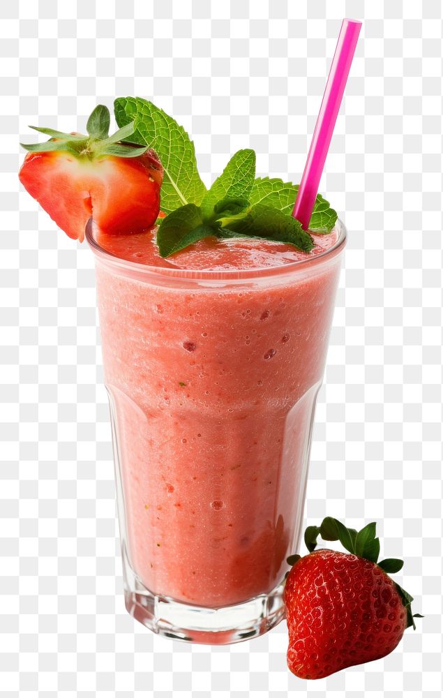 PNG Smoothie strawberry fruit drink. AI generated Image by rawpixel.