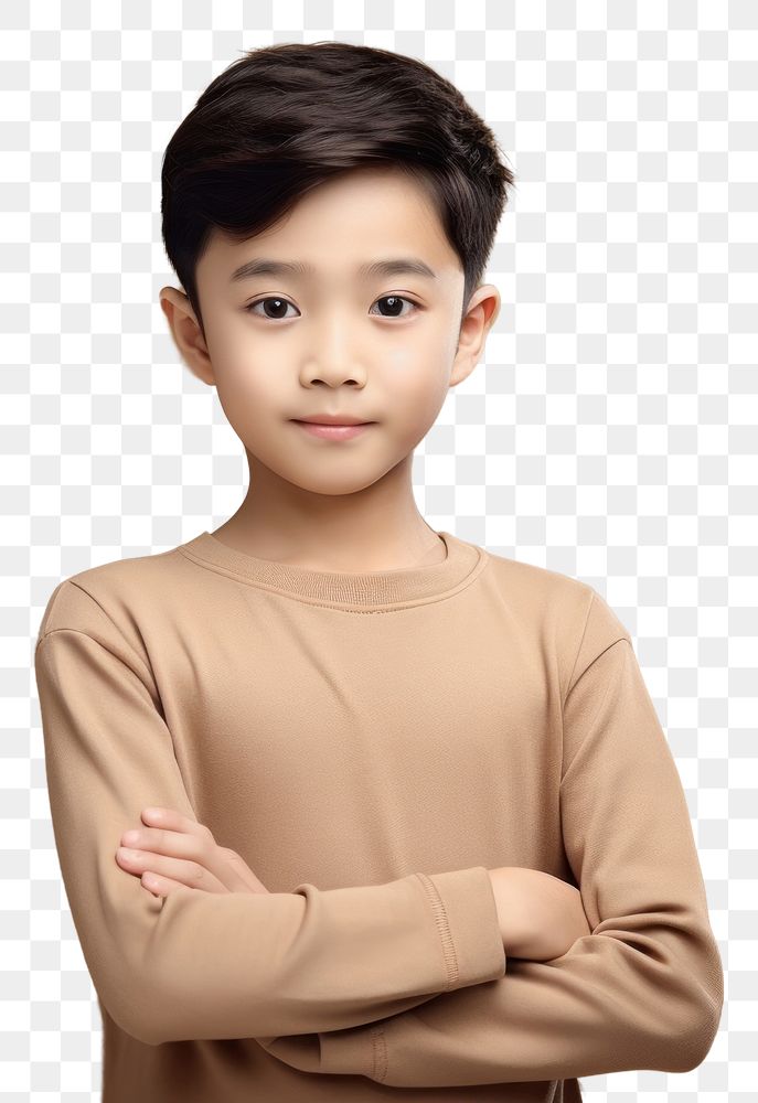 PNG Asian little boy portrait photo face.