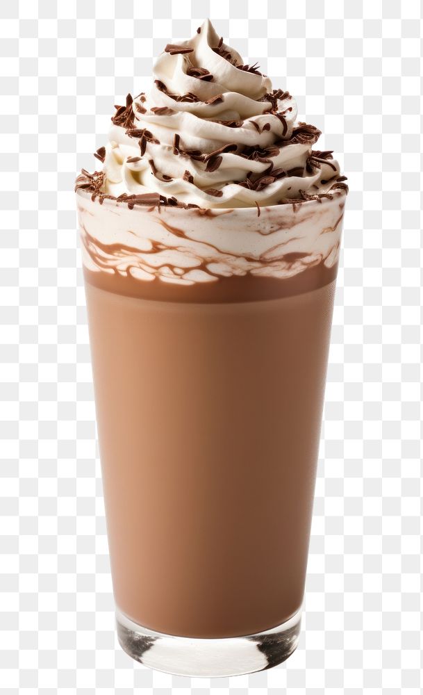 PNG Chocolate frappuccino dessert drink cream.
