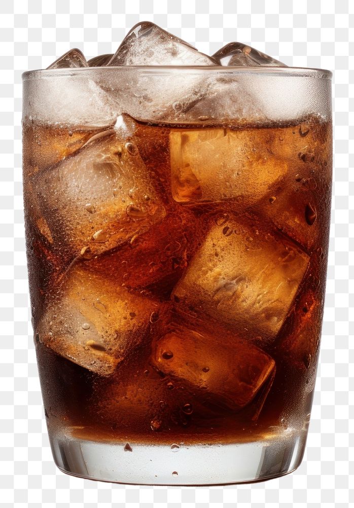 PNG Brown soda glass ice cocktail. AI generated Image by rawpixel.