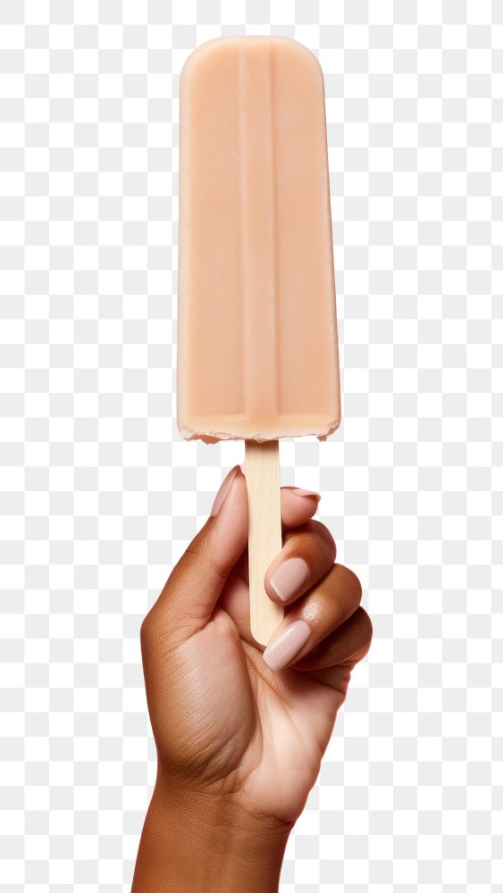 PNG Hands holding Popsicle sticks dessert cream food.