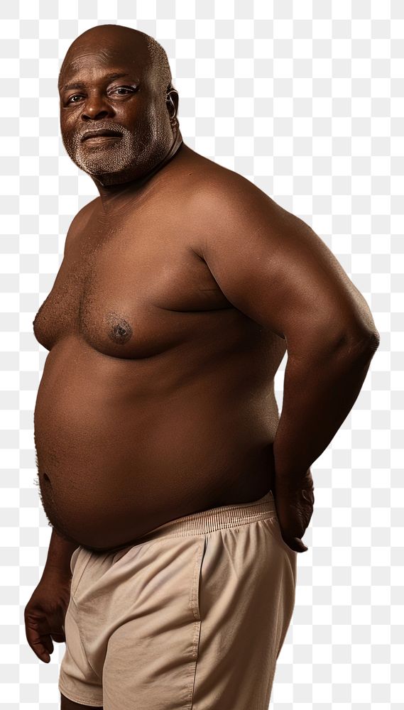 PNG African american man portrait adult bodybuilding.