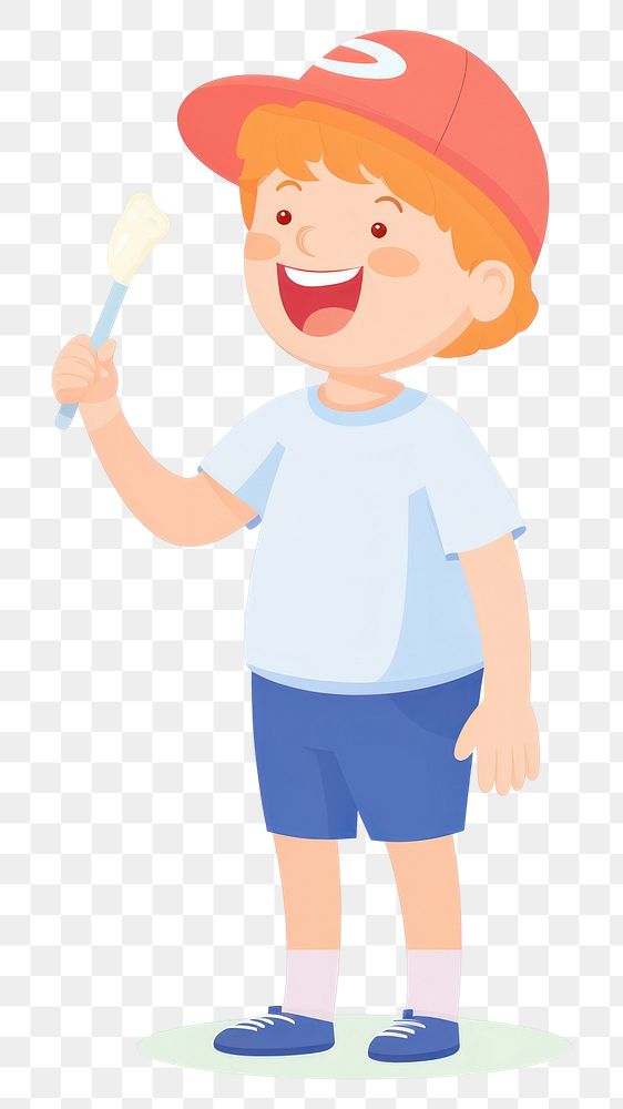 PNG Boy brushing teeth cartoon sports cute. AI generated Image by rawpixel.