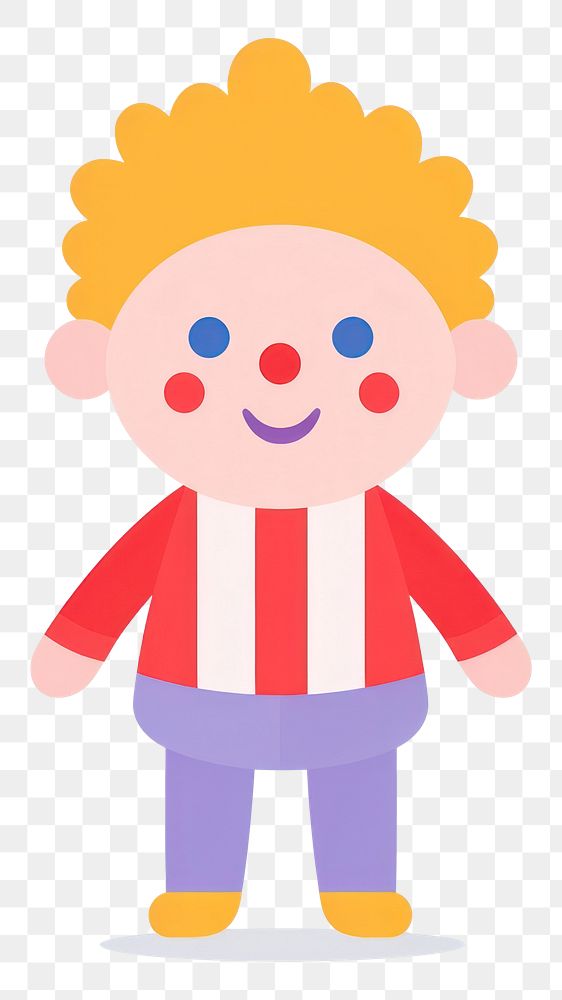 PNG Clown cartoon cute toy. AI generated Image by rawpixel.