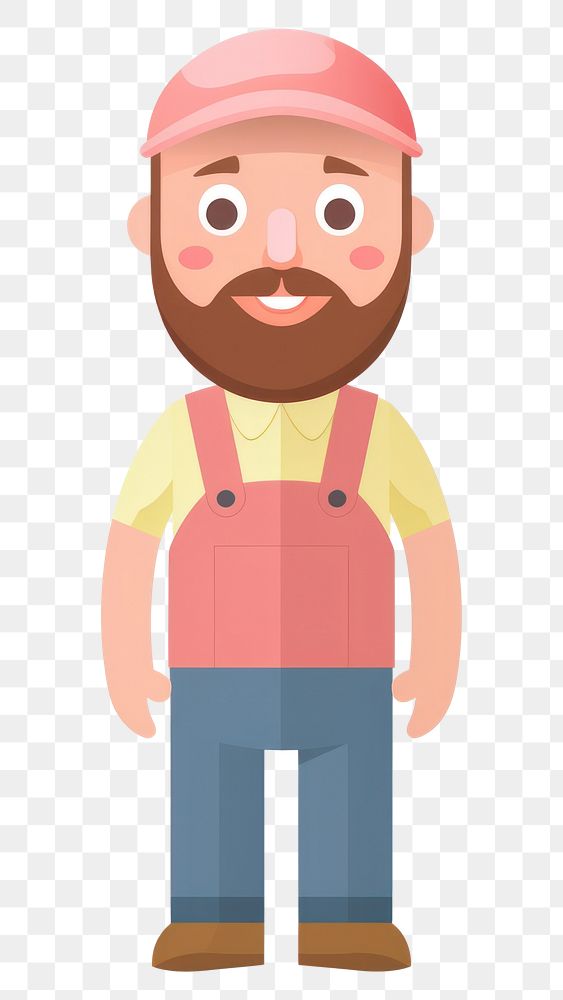 PNG Farmer portrait cartoon white background. AI generated Image by rawpixel.