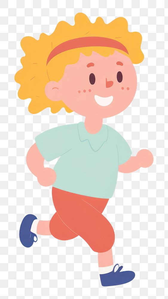 PNG Happy kids walking cartoon child cute. AI generated Image by rawpixel.