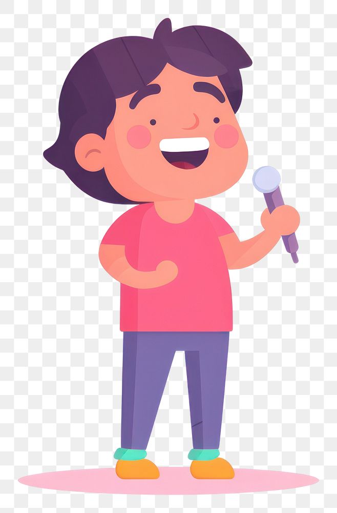 PNG Singer portrait cartoon white background. AI generated Image by rawpixel.