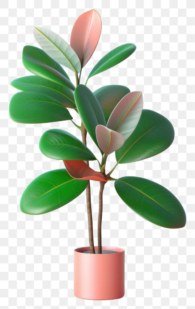 PNG India rubber fig plant flower green leaf. AI generated Image by rawpixel.