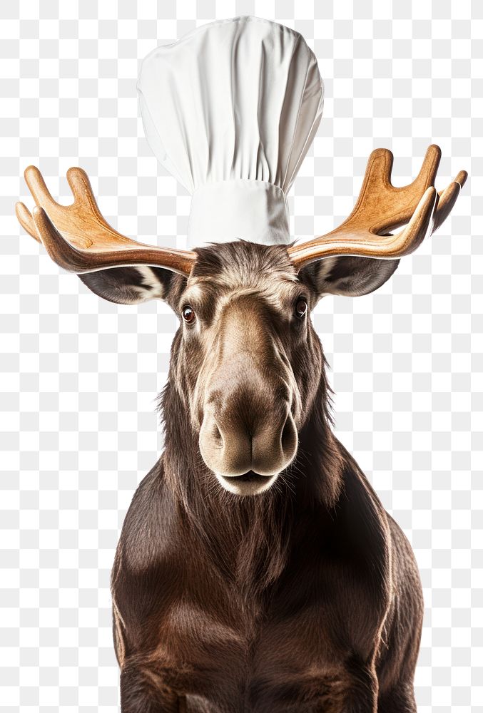 PNG  Moose animal mammal white background.