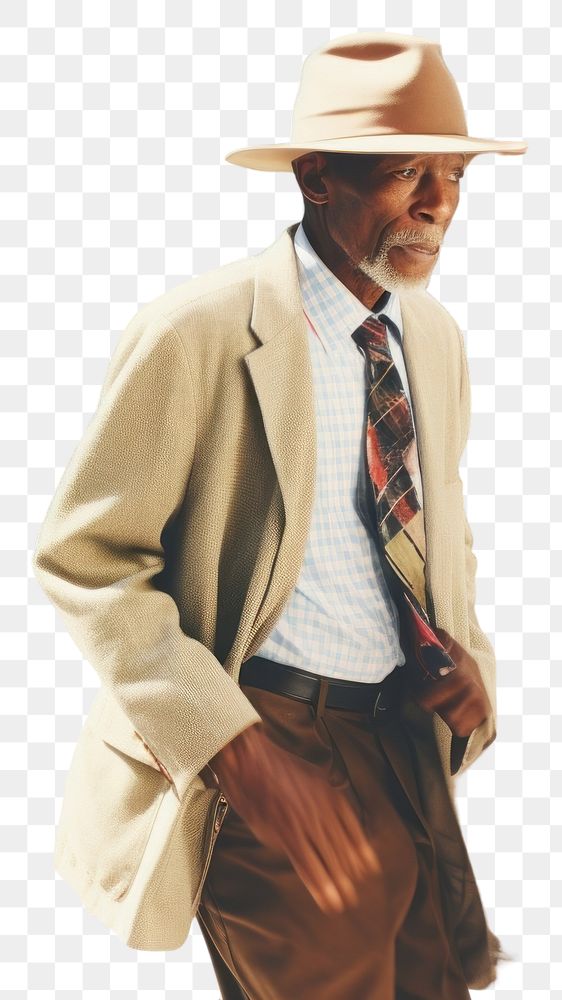 PNG Motion blur old african american man crossing street walk portrait walking speed.