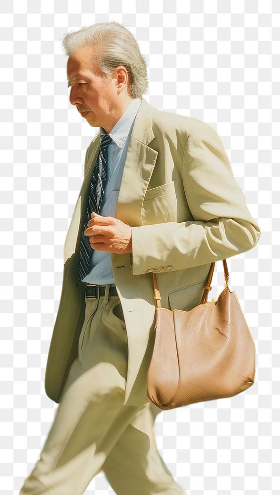 PNG Motion blur old businessman walking and talking on a phone vehicle adult men.