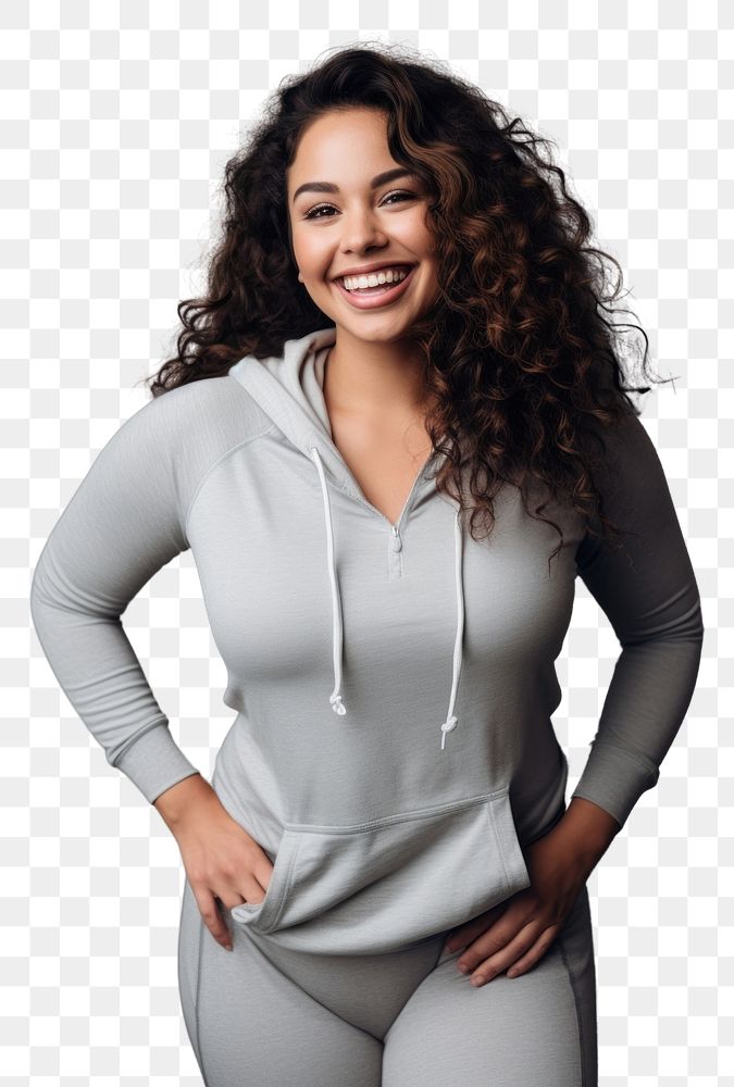 PNG Plus size sport woman in fitness photography laughing portrait.