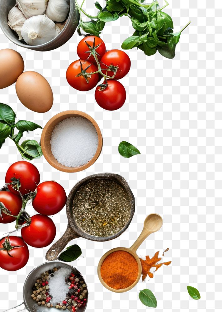 PNG Cooking food egg ingredient.