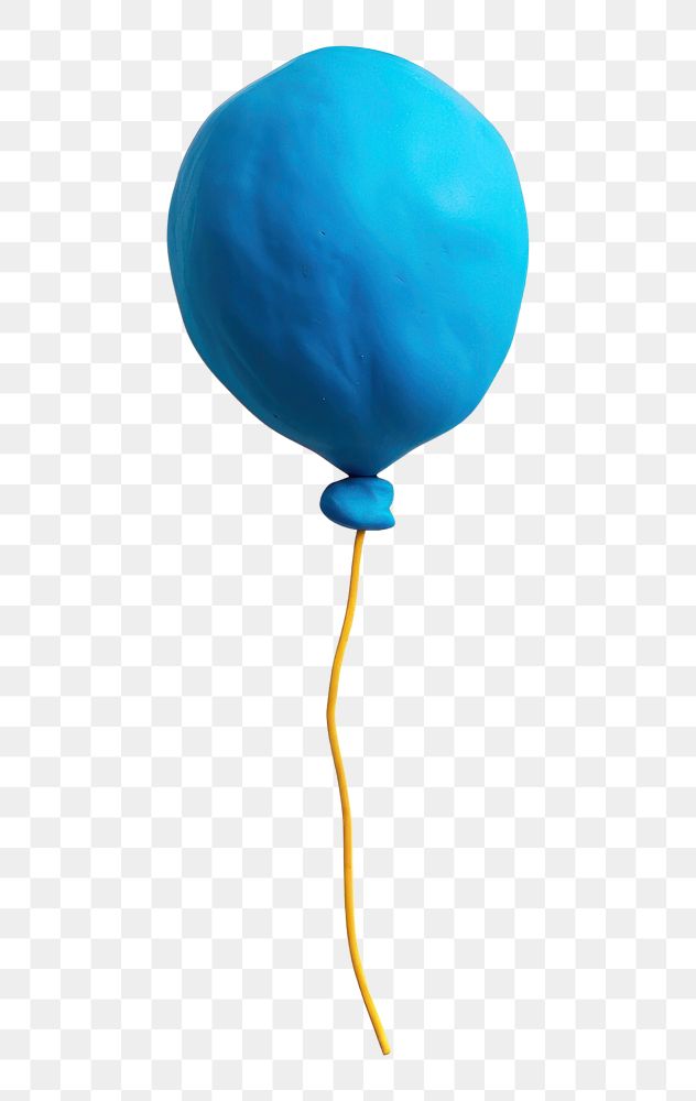 PNG  Plasticine of balloon turquoise yellow helium.