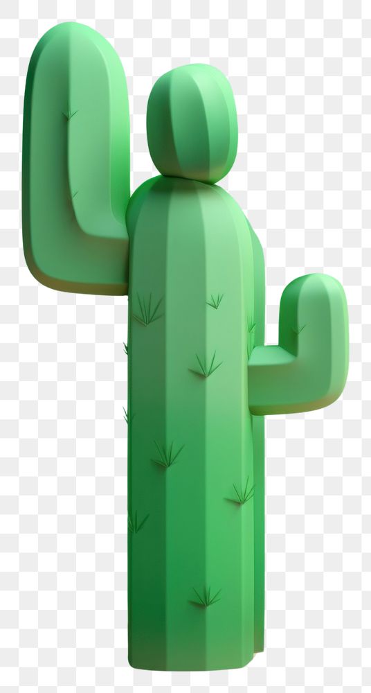 PNG  Cactus cartoon plant green.
