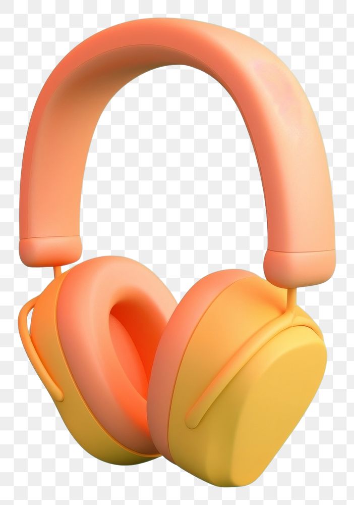 PNG  Headphones headset vibrant color electronics.