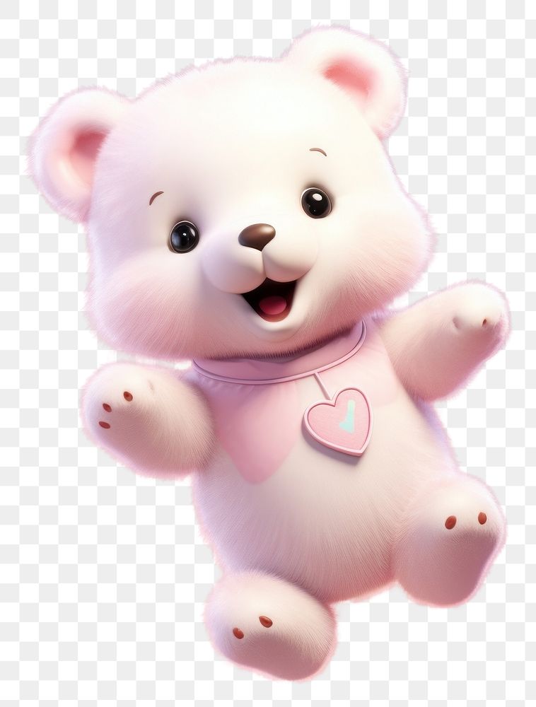 PNG  Cute pink bear toy. AI generated Image by rawpixel.