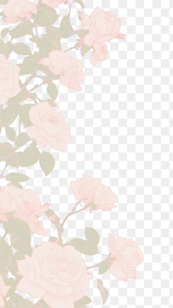 PNG Roses pattern flower plant. AI generated Image by rawpixel.