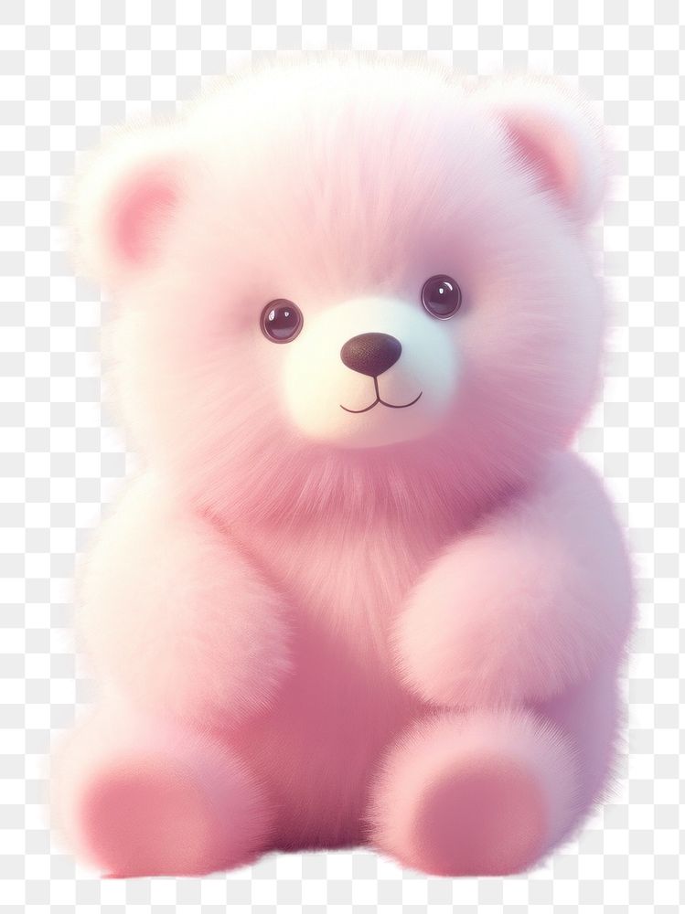 PNG  Mammal cute pink bear. AI generated Image by rawpixel.