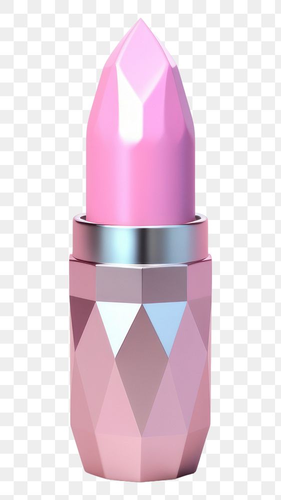 PNG  Diamond lipstick cosmetics pink capsule. AI generated Image by rawpixel.