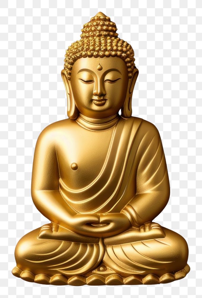 PNG  A thai little brass budha representation spirituality creativity. AI generated Image by rawpixel.