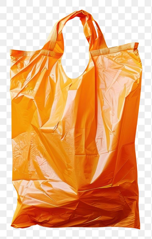 PNG  Plastic Carrier Bag bag plastic yellow. AI generated Image by rawpixel.