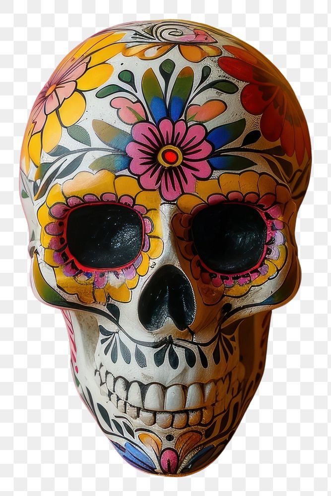 PNG  Cinco de mayo skull art representation celebration. AI generated Image by rawpixel.