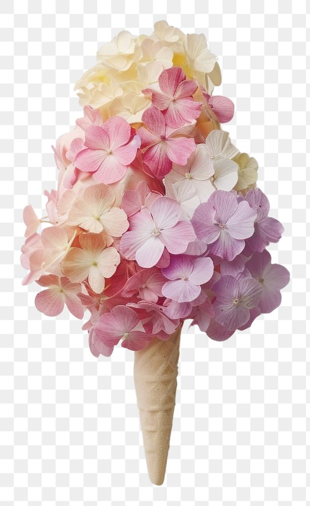 PNG Flat flower ice cream icon shape dessert nature petal.