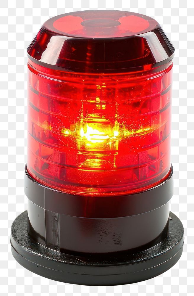 PNG Red Strobe beacon light white background illuminated. AI generated Image by rawpixel.
