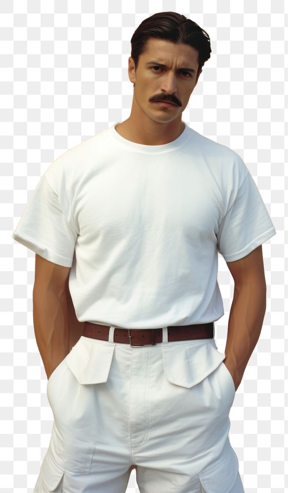 PNG Mexican man with Mustache photography portrait t-shirt.