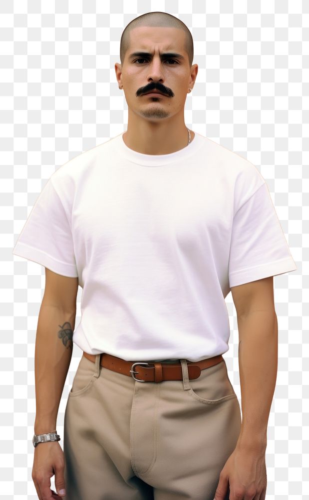 PNG Mexican man skinhead with Mustache shirt t-shirt fashion.